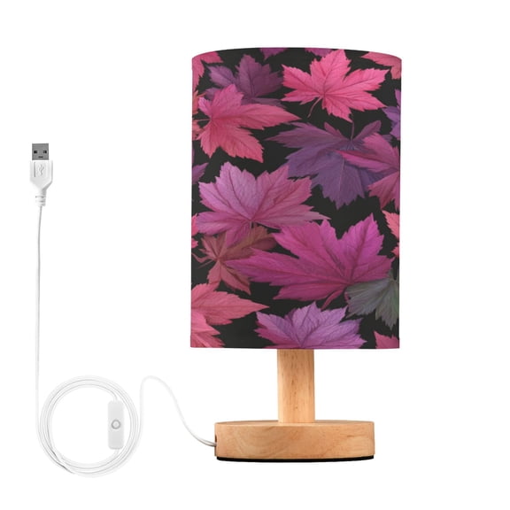 Table Lamp Desk Lamp Bedside Lamp LED Lamp Night Light With USB Charging Interface for Home Bedroom Living Room Beautiful Maple Leaves