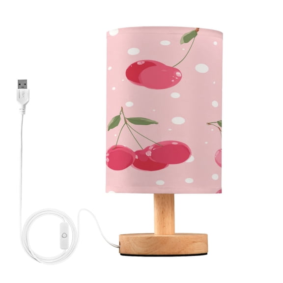 Table Lamp Desk Lamp Bedside Lamp LED Lamp Night Light With USB Charging Interface for Home Bedroom Living Room Bright Cherry Blossom Pattern