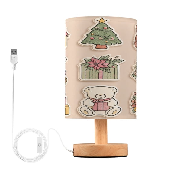 Table Lamp Desk Lamp Bedside Lamp LED Lamp Night Light With USB Charging Interface for Home Bedroom Living Room Cartoon Christmas Patterns