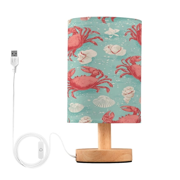Table Lamp Desk Lamp Bedside Lamp LED Lamp Night Light With USB Charging Interface for Home Bedroom Living Room Cartoon Crabs and Shells