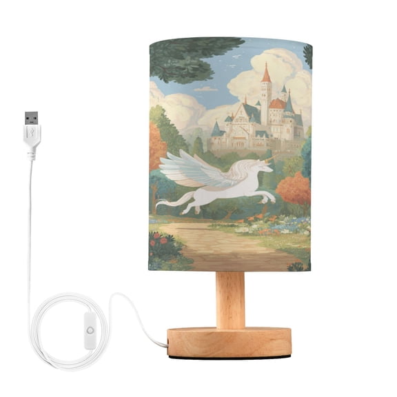 Table Lamp Desk Lamp Bedside Lamp LED Lamp Night Light With USB Charging Interface for Home Bedroom Living Room Cartoon Enchanted Pegasus Scene