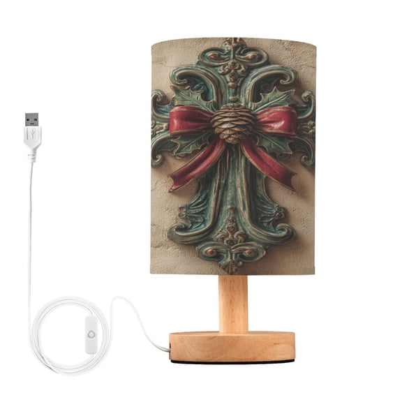 Table Lamp Desk Lamp Bedside Lamp LED Lamp Night Light With USB Charging Interface for Home Bedroom Living Room Christmas Cross Beautiful