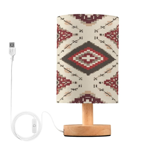 Table Lamp Desk Lamp Bedside Lamp LED Lamp Night Light With USB Charging Interface for Home Bedroom Living Room Crimson Diamond Ivory Border