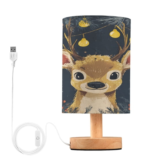 Table Lamp Desk Lamp Bedside Lamp LED Lamp Night Light With USB Charging Interface for Home Bedroom Living Room Cute Christmas Deer Cartoon