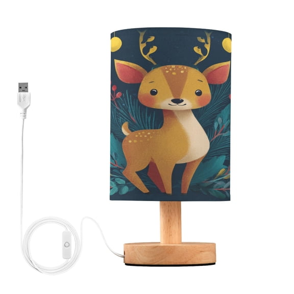Table Lamp Desk Lamp Bedside Lamp LED Lamp Night Light With USB Charging Interface for Home Bedroom Living Room Cute Orange Christmas Deer