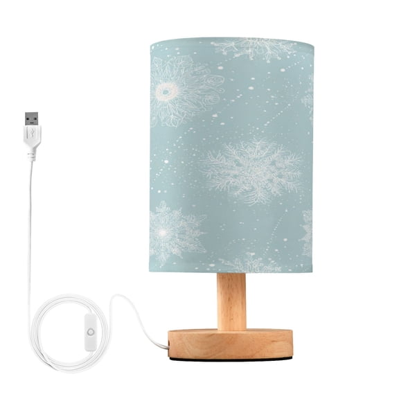 Table Lamp Desk Lamp Bedside Lamp LED Lamp Night Light With USB Charging Interface for Home Bedroom Living Room Delicate Snowflakes