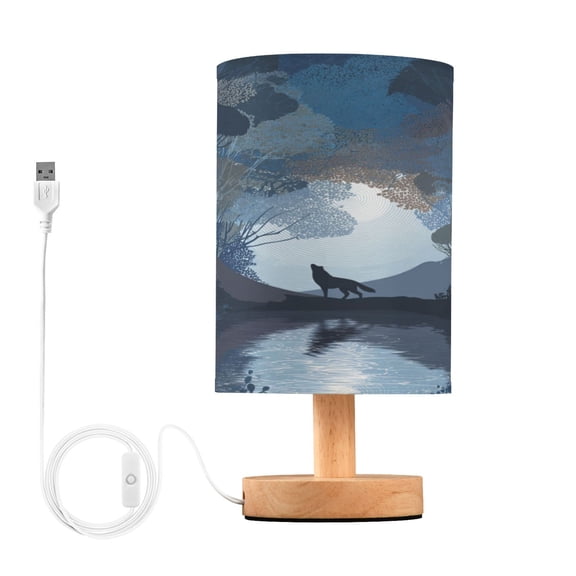 Table Lamp Desk Lamp Bedside Lamp LED Lamp Night Light With USB Charging Interface for Home Bedroom Living Room Flat Vector Animal Silhouette