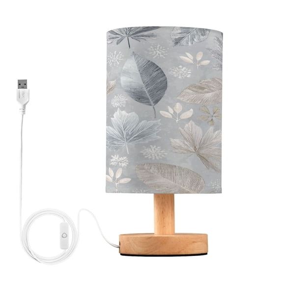 Table Lamp Desk Lamp Bedside Lamp LED Lamp Night Light With USB Charging Interface for Home Bedroom Living Room Frozen Fallen Leaves Design