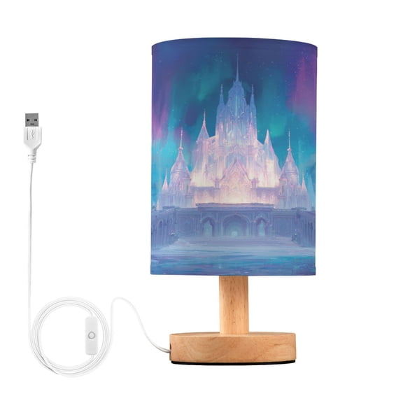 Table Lamp Desk Lamp Bedside Lamp LED Lamp Night Light With USB Charging Interface for Home Bedroom Living Room Frozen Palace Ice Snow