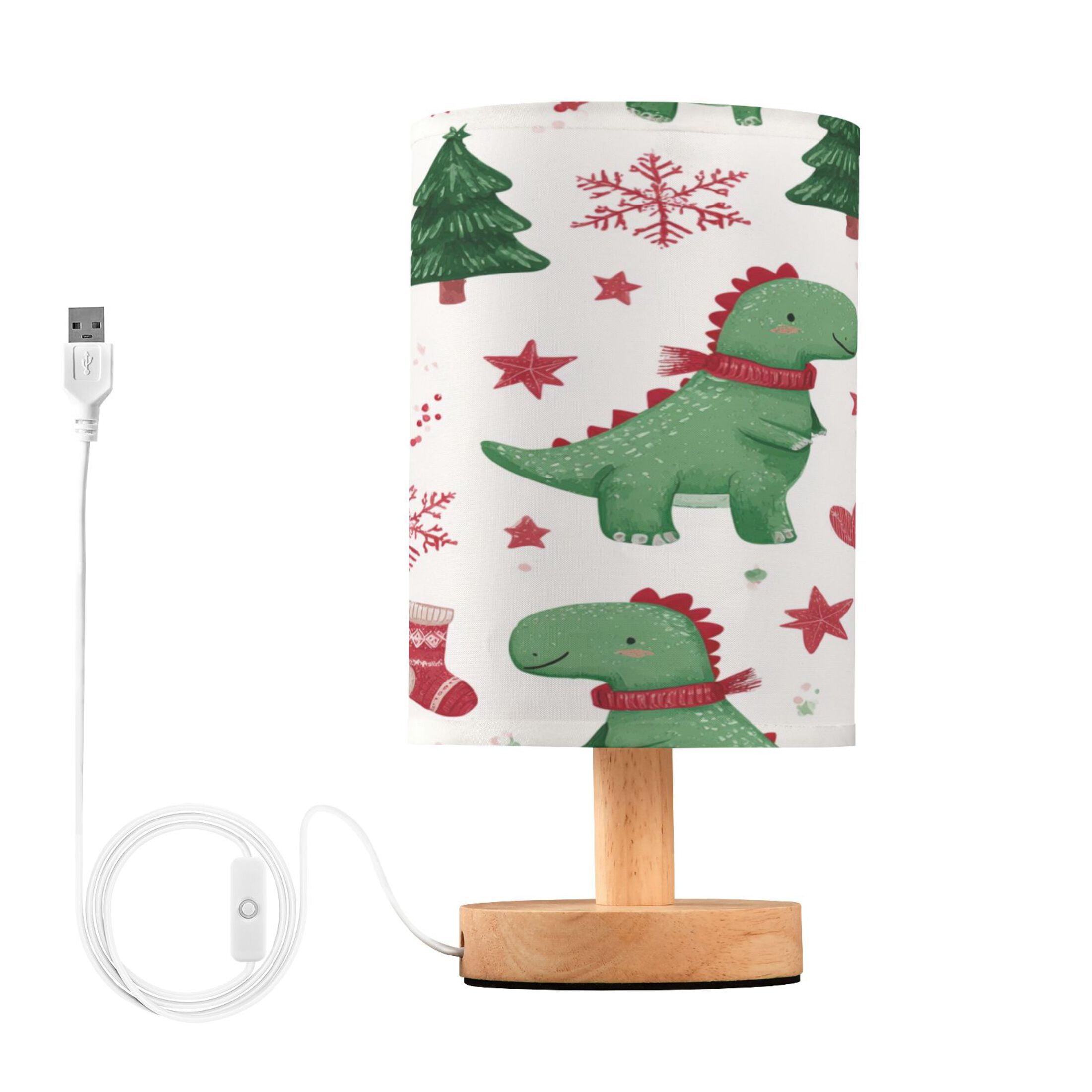 Table Lamp Desk Lamp Bedside Lamp LED Lamp Night Light With USB Charging Interface for Home Bedroom Living Room Little Green Dinosaur
