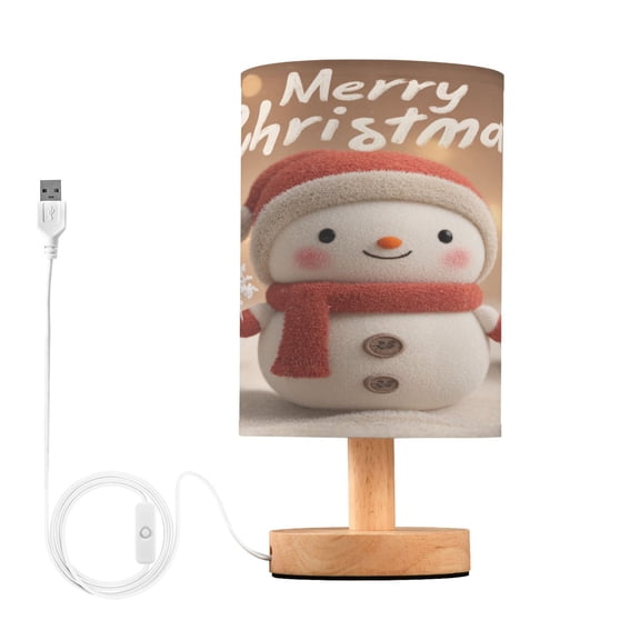 Table Lamp Desk Lamp Bedside Lamp LED Lamp Night Light With USB Charging Interface for Home Bedroom Living Room Mini Christmas Snowman