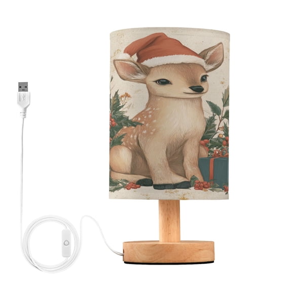 Table Lamp Desk Lamp Bedside Lamp LED Lamp Night Light With USB Charging Interface for Home Bedroom Living Room Warm Christmas Orange Deer