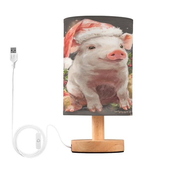 Table Lamp Desk Lamp Bedside Lamp LED Lamp Night Light With USB Charging Interface for Home Bedroom Living Room Warm Christmas Pig