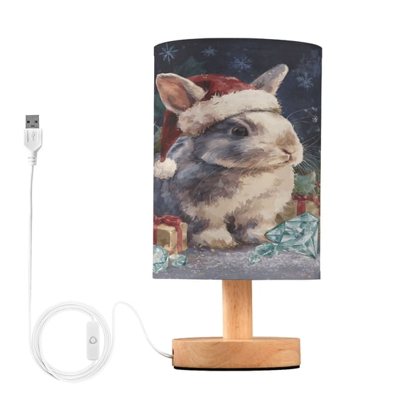 Table Lamp Desk Lamp Bedside Lamp LED Lamp Night Light With USB Charging Interface for Home Bedroom Living Room Warm Christmas Rabbit Cartoon