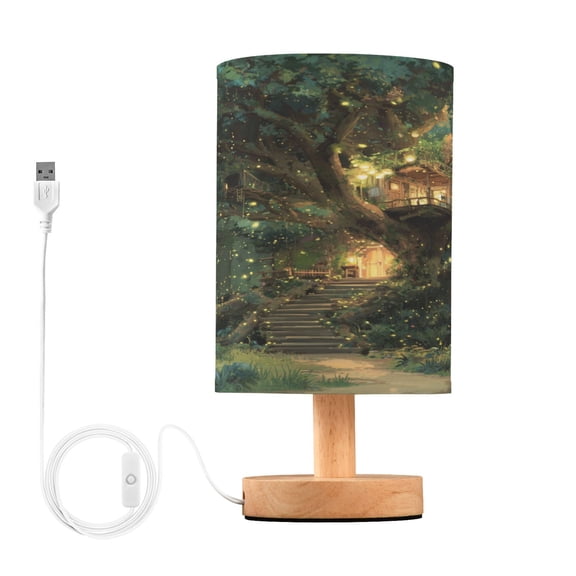 Table Lamp Desk Lamp Bedside Lamp LED Lamp Night Light With USB Charging Interface for Home Bedroom Living Room Whimsical Treehouse Nestled