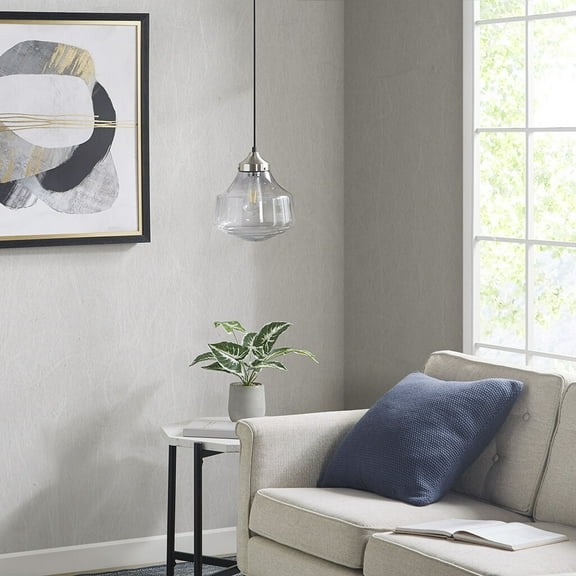 Table Lamp, Elm Bell-Shaped Glass Pendant, Grey Bedroom Lamp,Cotton LED Lamp, Lighting & Lamps Elm Bell-Shaped Glass Pendant