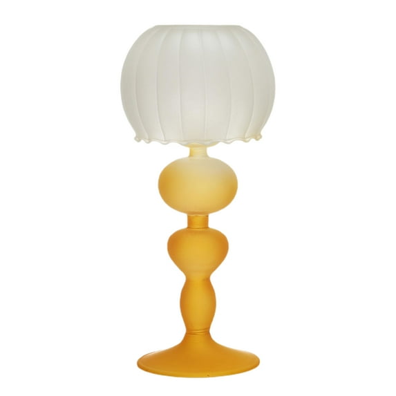 Table Lamp Glass Colored Candlestick Retro Creative Candlestick Ornament