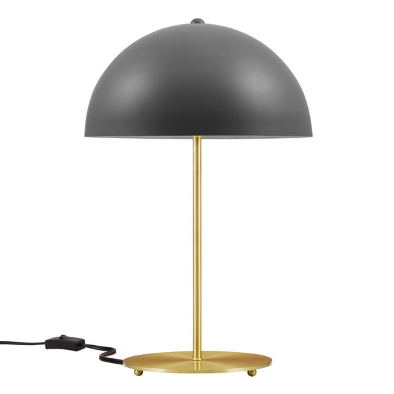 Table Lamp, Gray Grey Gold, Metal, Modern Contemporary Mid-Century Industrial, Mid Century Living Kitchen Cafe Bistro Restaurant Hospitality