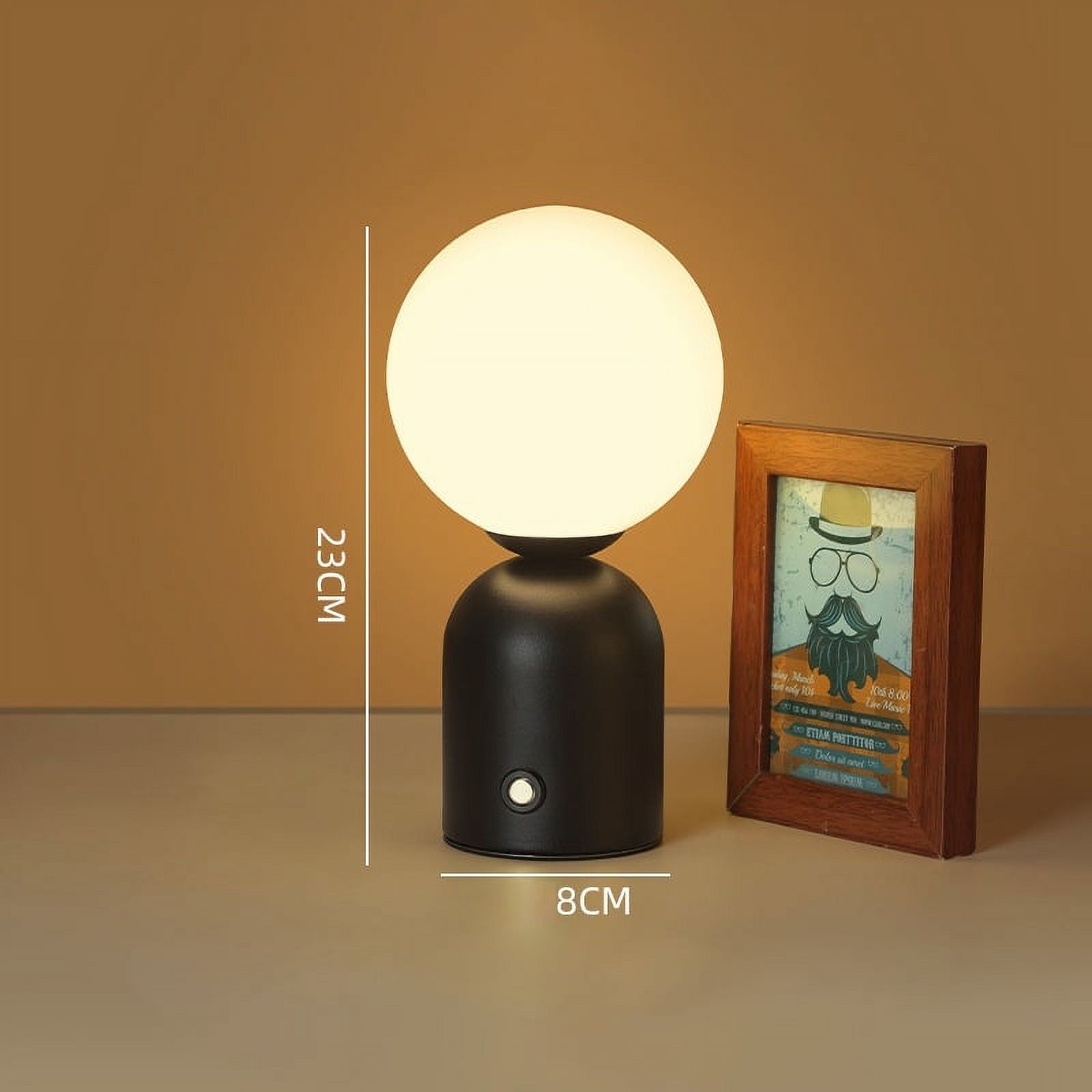 Table Lamp LED Type-C Rechargeable Night Light for Bedroom PC Desktop ...