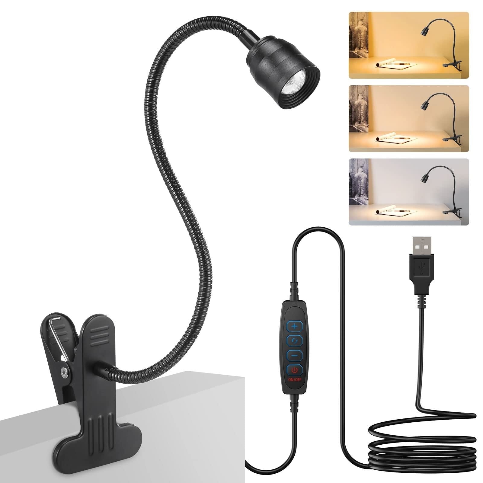 AUTSUPPLY Decorative LED Table Light – Clip-On Reading Lamp For Dorm, Study & Bedside, Folding Design With Rechargeable Battery (5V, 2W, 60-70min Runtime)