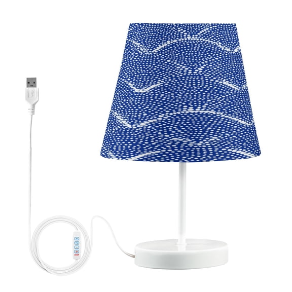 Table Lamp Medium 7.9x11.8 Inches Table Lamps Night Light Tools & Home Improvement Bedroom Lamp Guest Room Lamp Study Lamp Office Lamp Azure Chevron Zigzag Lines