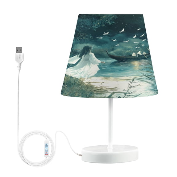 Table Lamp Medium 7.9x11.8 Inches Table Lamps Night Light Tools & Home Improvement Bedroom Lamp Guest Room Lamp Study Lamp Office Lamp Beautiful Blue Moon