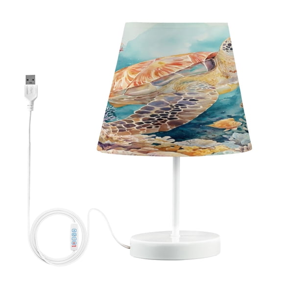 Table Lamp Medium 7.9x11.8 Inches Table Lamps Night Light Tools & Home Improvement Bedroom Lamp Guest Room Lamp Study Lamp Office Lamp Beautiful Colorful Sea Turtles