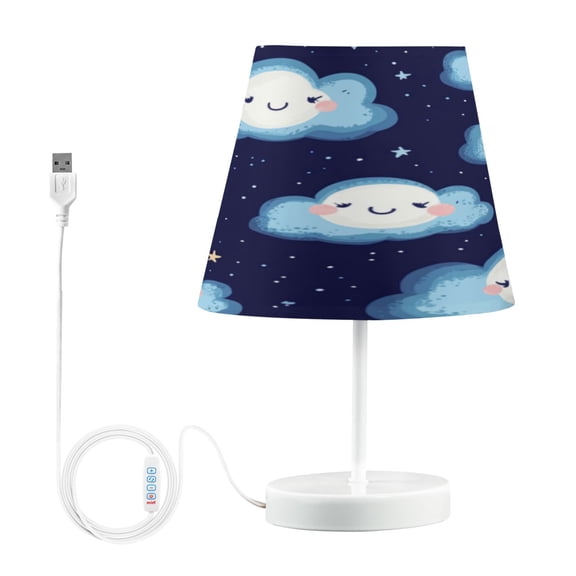 Table Lamp Medium 7.9x11.8 Inches Table Lamps Night Light Tools & Home Improvement Bedroom Lamp Guest Room Lamp Study Lamp Office Lamp Cartoon Blue Smile Cloud