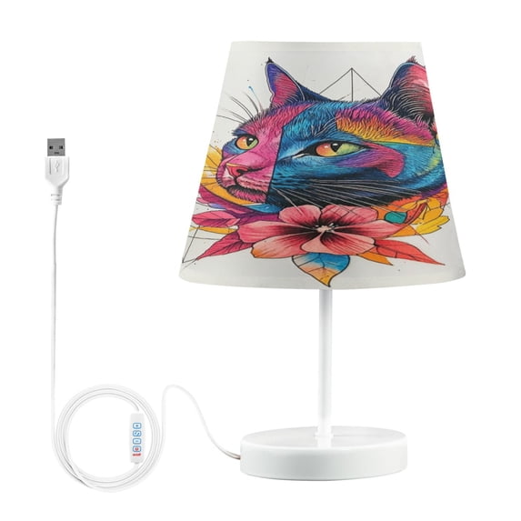 Table Lamp Medium 7.9x11.8 Inches Table Lamps Night Light Tools & Home Improvement Bedroom Lamp Guest Room Lamp Study Lamp Office Lamp Cartoon Color Cat