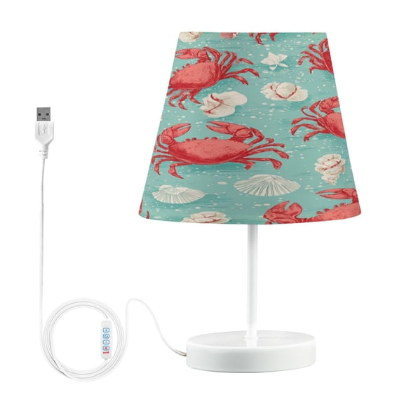 Table Lamp Medium 7.9x11.8 Inches Table Lamps Night Light Tools & Home Improvement Bedroom Lamp Guest Room Lamp Study Lamp Office Lamp Cartoon Crabs and Shells