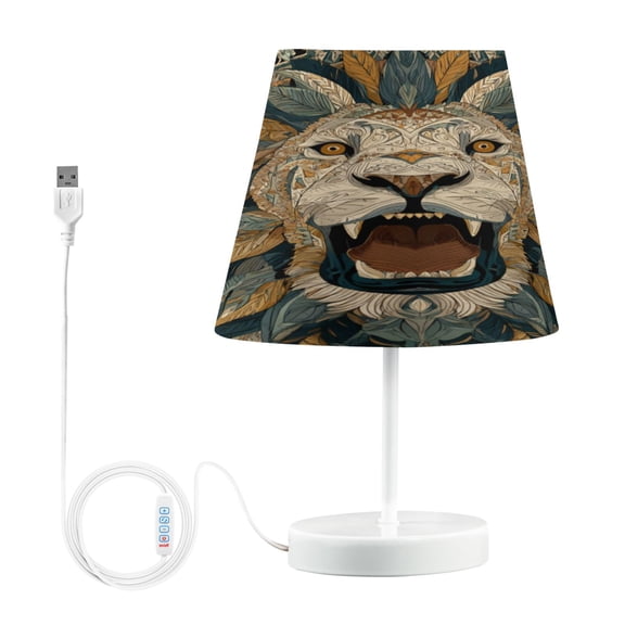 Table Lamp Medium 7.9x11.8 Inches Table Lamps Night Light Tools & Home Improvement Bedroom Lamp Guest Room Lamp Study Lamp Office Lamp Cartoon Fierce Lion