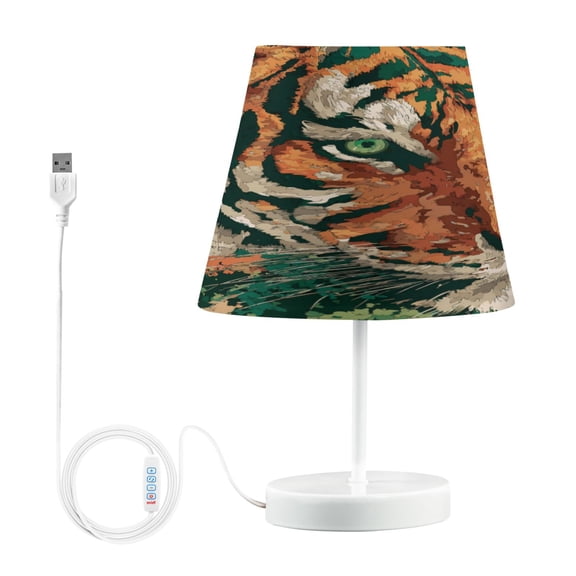 Table Lamp Medium 7.9x11.8 Inches Table Lamps Night Light Tools & Home Improvement Bedroom Lamp Guest Room Lamp Study Lamp Office Lamp Cartoon Orange Tiger