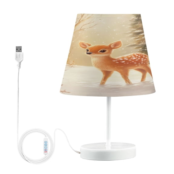 Table Lamp Medium 7.9x11.8 Inches Table Lamps Night Light Tools & Home Improvement Bedroom Lamp Guest Room Lamp Study Lamp Office Lamp Christmas Snow Deer
