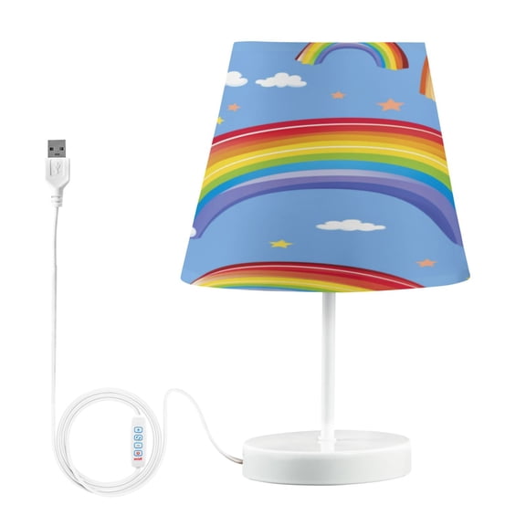 Table Lamp Medium 7.9x11.8 Inches Table Lamps Night Light Tools & Home Improvement Bedroom Lamp Guest Room Lamp Study Lamp Office Lamp Colorful Cartoon Rainbow