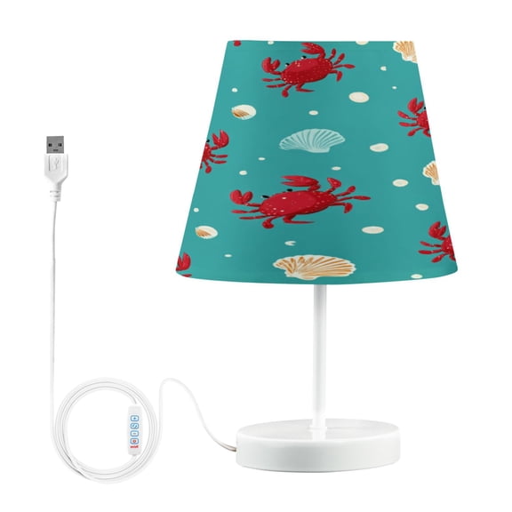 Table Lamp Medium 7.9x11.8 Inches Table Lamps Night Light Tools & Home Improvement Bedroom Lamp Guest Room Lamp Study Lamp Office Lamp Crab Shell Seamless Pattern