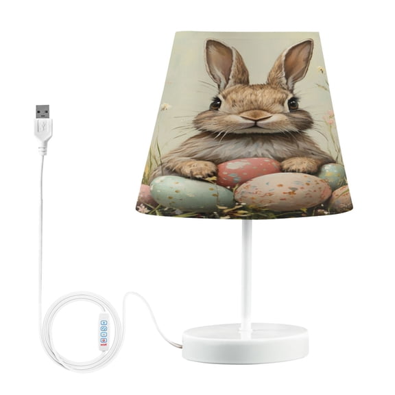 Table Lamp Medium 7.9x11.8 Inches Table Lamps Night Light Tools & Home Improvement Bedroom Lamp Guest Room Lamp Study Lamp Office Lamp Cute Bunny at Easter