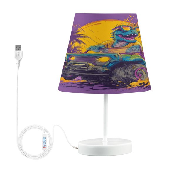 Table Lamp Medium 7.9x11.8 Inches Table Lamps Night Light Tools & Home Improvement Bedroom Lamp Guest Room Lamp Study Lamp Office Lamp Dinosaurs Driving Cars