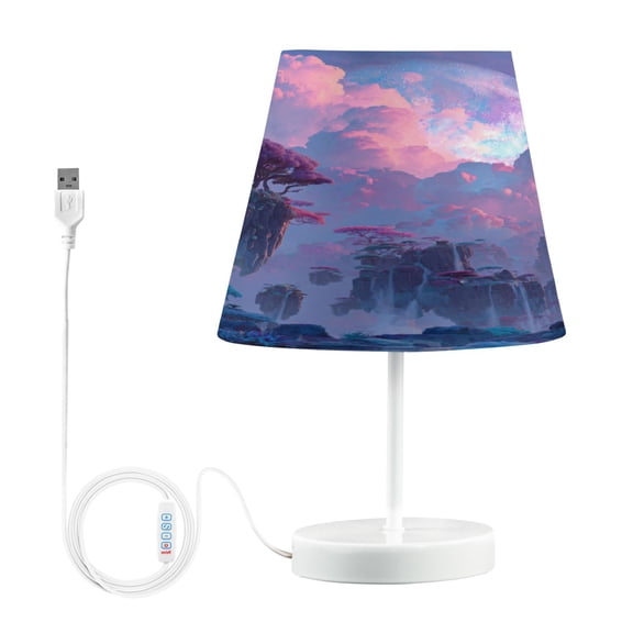Table Lamp Medium 7.9x11.8 Inches Table Lamps Night Light Tools & Home Improvement Bedroom Lamp Guest Room Lamp Study Lamp Office Lamp Fantasy Floating Island Waterfalls