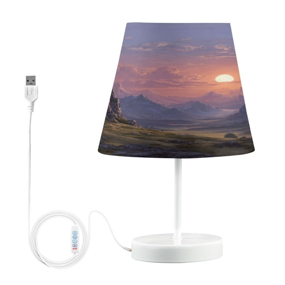 Table Lamp Medium 7.9x11.8 Inches Table Lamps Night Light Tools & Home Improvement Bedroom Lamp Guest Room Lamp Study Lamp Office Lamp Fantasy Mountain Ancient Tower