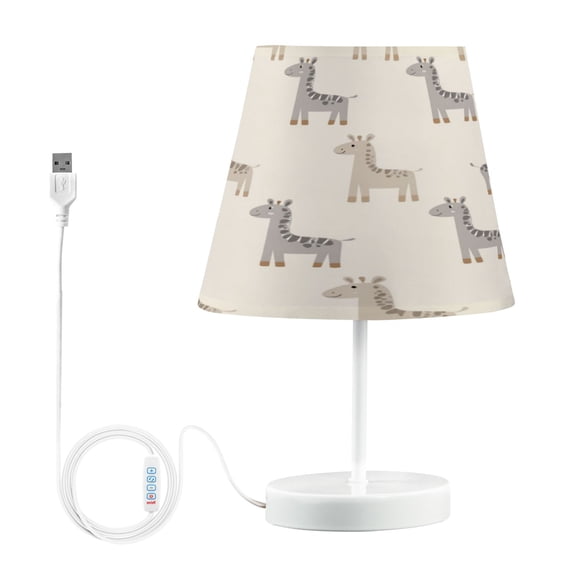 Table Lamp Medium 7.9x11.8 Inches Table Lamps Night Light Tools & Home Improvement Bedroom Lamp Guest Room Lamp Study Lamp Office Lamp Giraffe Pattern Beige Gray