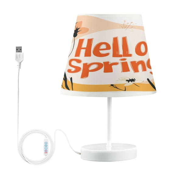 Table Lamp Medium 7.9x11.8 Inches Table Lamps Night Light Tools & Home Improvement Bedroom Lamp Guest Room Lamp Study Lamp Office Lamp Hello Spring Pattern