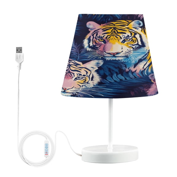 Table Lamp Medium 7.9x11.8 Inches Table Lamps Night Light Tools & Home Improvement Bedroom Lamp Guest Room Lamp Study Lamp Office Lamp Jungle Colored Tiger
