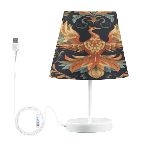 Table Lamp Medium 7.9x11.8 Inches Table Lamps Night Light Tools & Home Improvement Bedroom Lamp Guest Room Lamp Study Lamp Office Lamp Pretty Phoenix Pattern