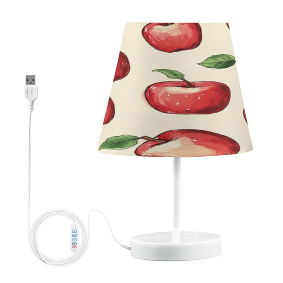 Table Lamp Medium 7.9x11.8 Inches Table Lamps Night Light Tools & Home Improvement Bedroom Lamp Guest Room Lamp Study Lamp Office Lamp Red Apple