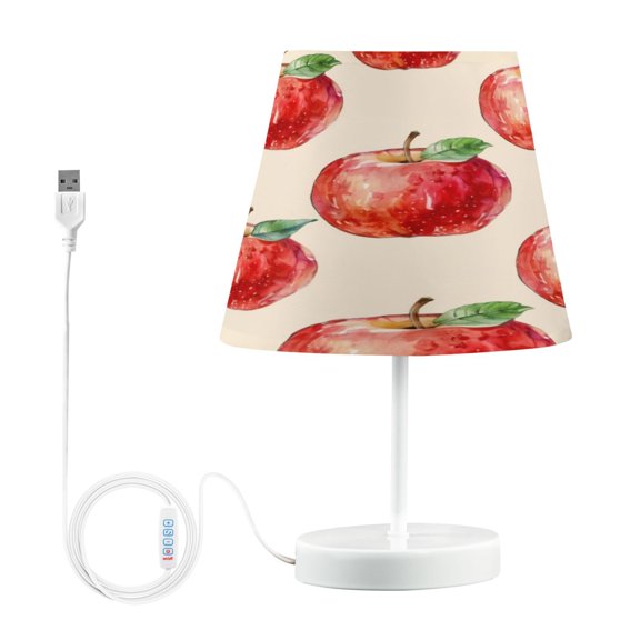 Table Lamp Medium 7.9x11.8 Inches Table Lamps Night Light Tools & Home Improvement Bedroom Lamp Guest Room Lamp Study Lamp Office Lamp Red Apple