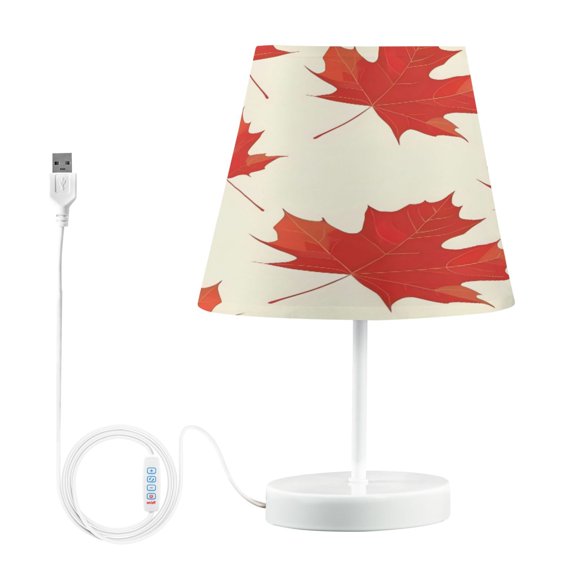 Table Lamp Medium 7.9x11.8 Inches Table Lamps Night Light Tools & Home Improvement Bedroom Lamp Guest Room Lamp Study Lamp Office Lamp Red Maple Leaf
