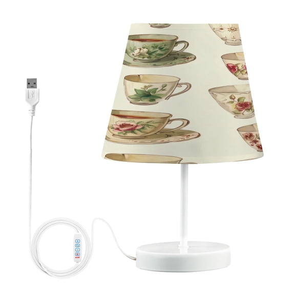 Table Lamp Medium 7.9x11.8 Inches Table Lamps Night Light Tools & Home Improvement Bedroom Lamp Guest Room Lamp Study Lamp Office Lamp Rose Tea Cup