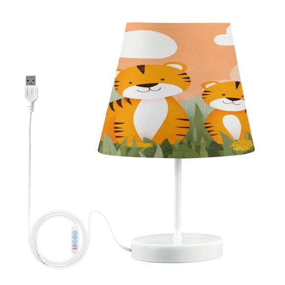 Table Lamp Medium 7.9x11.8 Inches Table Lamps Night Light Tools & Home Improvement Bedroom Lamp Guest Room Lamp Study Lamp Office Lamp Two Tigers Pattern