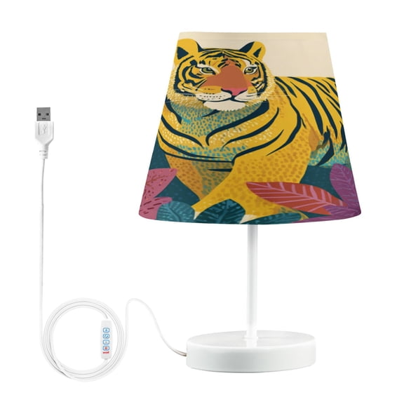 Table Lamp Medium 7.9x11.8 Inches Table Lamps Night Light Tools & Home Improvement Bedroom Lamp Guest Room Lamp Study Lamp Office Lamp Yellow Tiger
