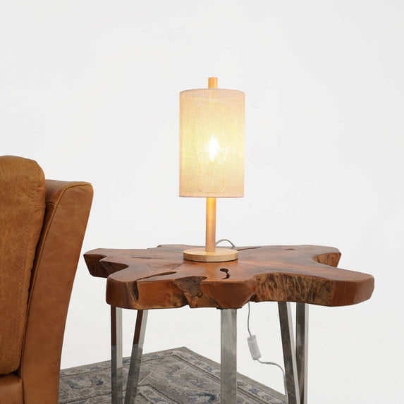 Table Lamp Modern Classic Desk Lamp Villa Living Room Bedroom Study Decorative Original Design European Wood Table Light, Arcana Table Lamp - Oak - Natural 110-120V Paper Rattan Weave Material,Bedroo